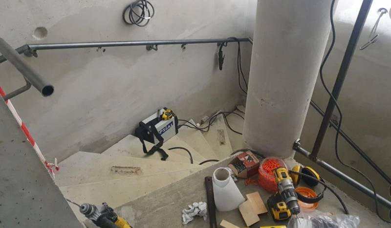 main courante en cour de fabrication medoc